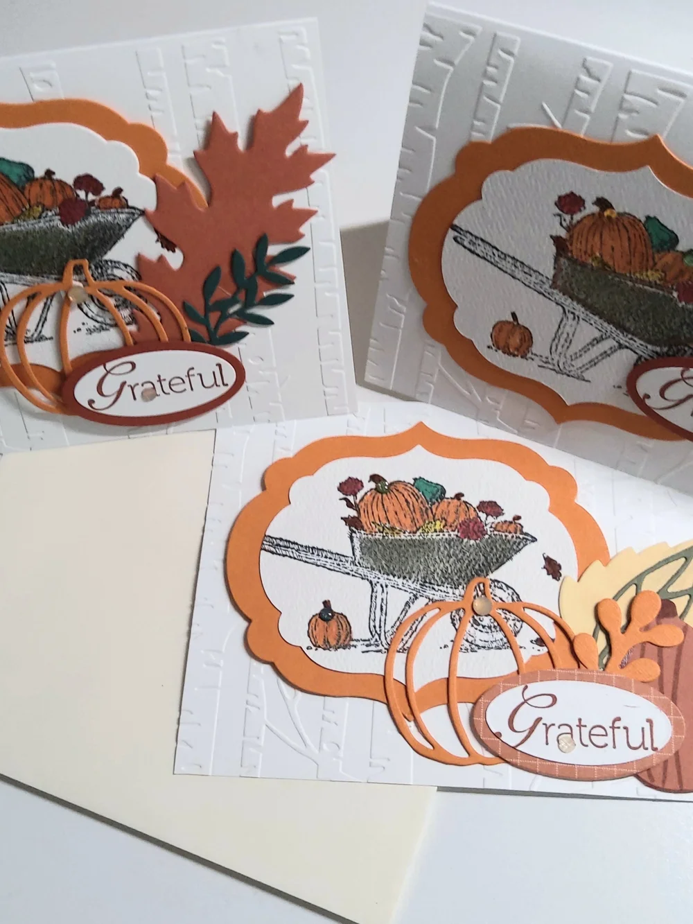 Handmade Grateful Fall Cards Set Of 3